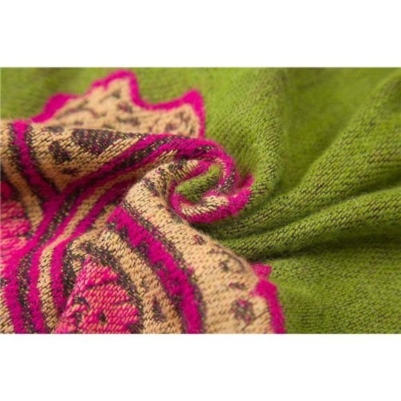 Women's Retro Style Vintage Pattern Tassel Poncho Shawl Cape Wraps For Women - Picture 6 of 7